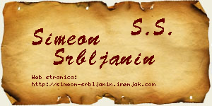 Simeon Srbljanin vizit kartica